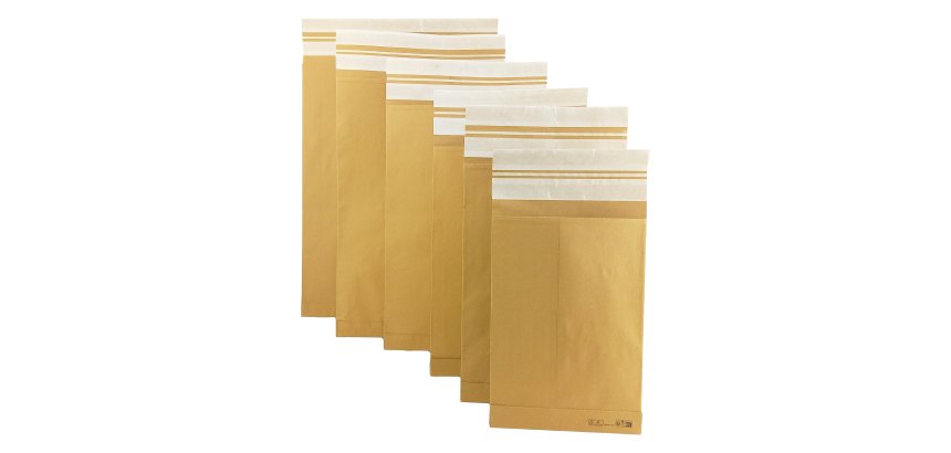 Sacchetto e-commerce E-Double - 44,5 x 58,5 cm - avana - Bong Packaging - conf. 100 pezzi