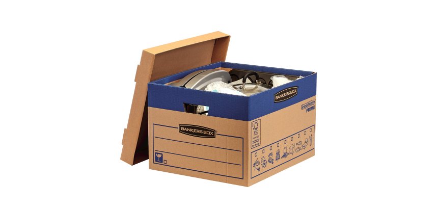 Scatola SmoothMove Prime Fastfold - per traslochi - 37 L - cartone - Bankers Box