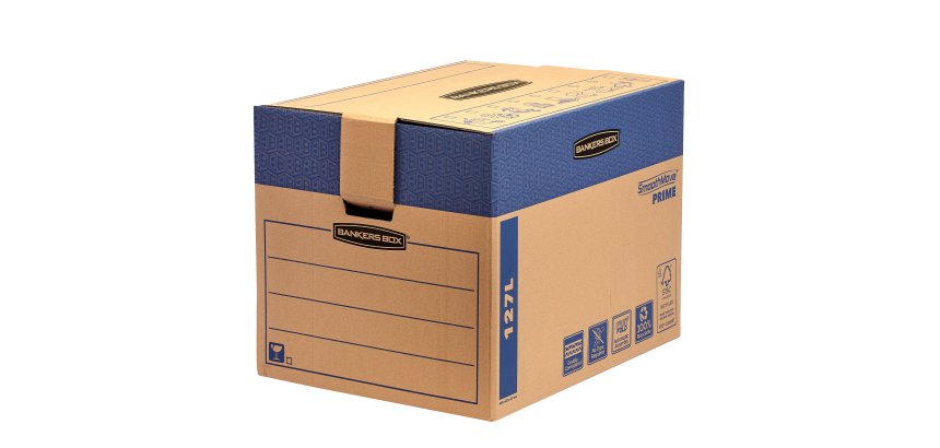 Scatola SmoothMove Prime Fastfold - per traslochi - 127 L - cartone - Bankers Box