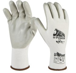 Guanti U-Power FIT in schiuma di nitrile grigio