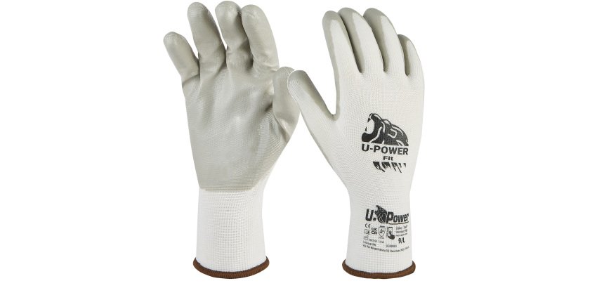 Guanti U-Power FIT in schiuma di nitrile grigio