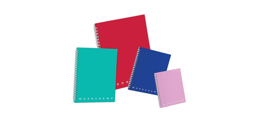 Quaderno Monocromo - A5 - 70 fogli - 80 gr - s/fori - spiralato - 1 rigo - Pigna
