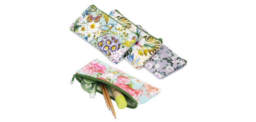 Bustina Nature Flowers - 22 x 10 cm - tessuto - fantasie assortite - Pigna