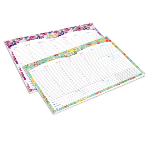 Desk planner Nature Flowers - da scrivania - 42 x 29,5 cm - Pigna