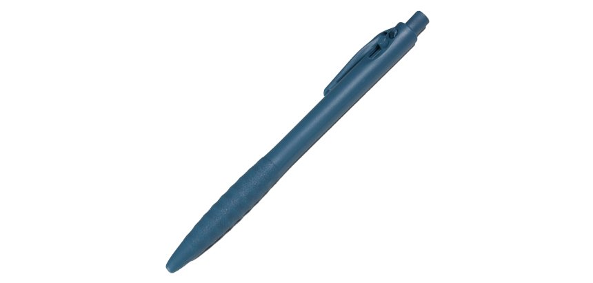 Penna detectabile retrattile - a lunga durata - leggermente ruvida - 14 cm - PP - blu