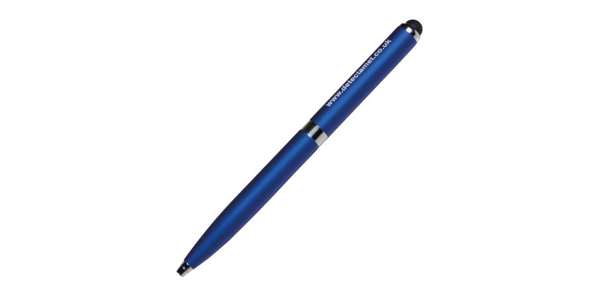 Penna detectabile retrattile 2 in 1 - per iphone ipad e tablet - 13,5 cm - PP - blu