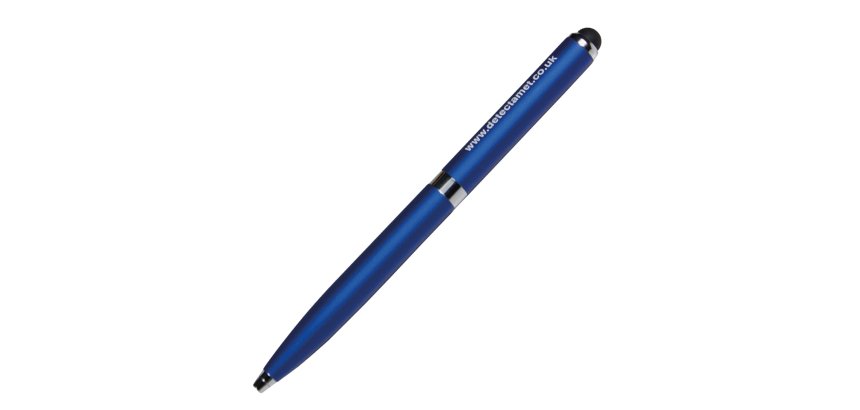 Penna detectabile retrattile 2 in 1 - per iphone ipad e tablet - 13,5 cm - PP - blu