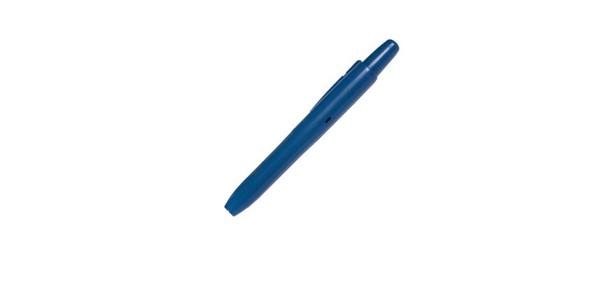 Pennarello detectabile retrattile - indelebile - punta tonda - 13,5 cm - PP - blu