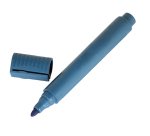 Pennarello detectabile - con cappuccio - indelebile - punta tonda - 14 cm - PP - blu