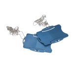 Portabadge detectabile - con catenella - blu