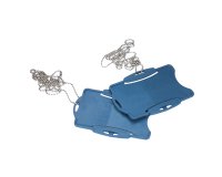 Portabadge detectabile - con catenella - blu