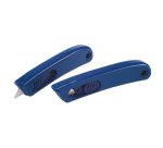 Cutter monouso detectabile - con lama retraibile - 11 x 2,5 cm - PP - blu