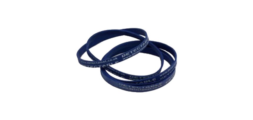 Elastici detectabili - 7 x 0,6 x 0,1 cm - blu - conf. 50 pezzi