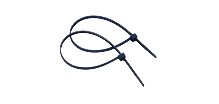 Fascette detectabili - 37 x 0,48 cm - nylon - blu - conf. 100 pezzi