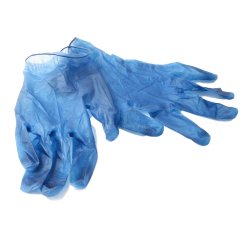 Guanti detectabili - senza polvere - taglia L - nitrile - blu - conf. 100 pezzi
