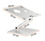 Supporto alza notebook Rise - da 10'' a 17'' - Durable