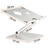 Supporto alza notebook Rise - da 10'' a 17'' - Durable