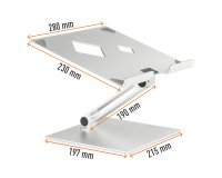 Supporto alza notebook Rise - da 10'' a 17'' - Durable