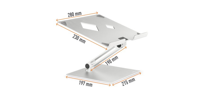 Supporto alza notebook Rise - da 10'' a 17'' - Durable