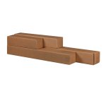 Scatola a tubo Square Box - chiusura a nastro - 10,5 x 10,5 x 87 cm - cartone microonda - avana - Bong Packaging - conf.10 pezzi