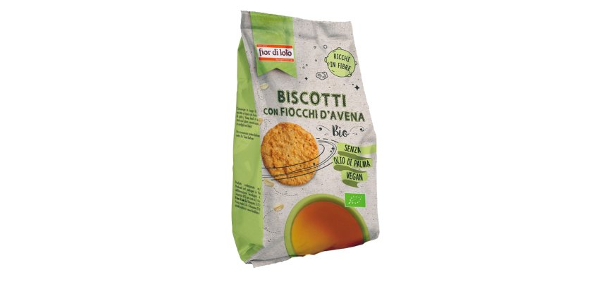 Biscotti biologici - con fiocchi di avena - 350 gr - Fior Di Loto