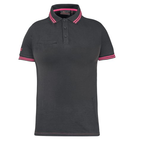 Polo donna U-Power WayLady, grigio/fucsia