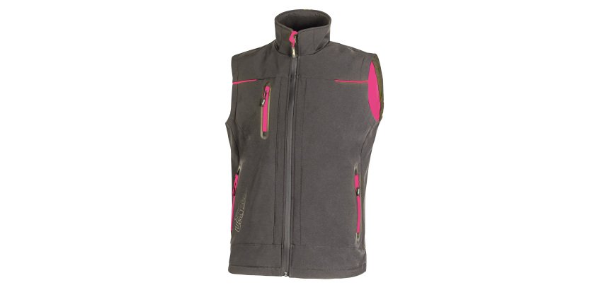 Gilet donna U-Power Universe Lady, grigio/fucsia