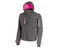 Giacca Softshell U-Power Space Lady, grigio/fucsia