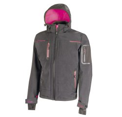 Giacca Softshell U-Power Space Lady, grigio/fucsia