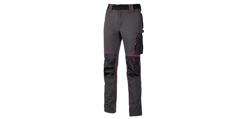 Pantaloni da donna U-Power Atom Lady, grigio/fucsia