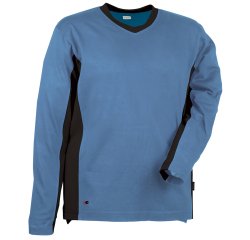 Maglietta Madeira - a maniche lunghe - taglia XL - celeste/nero - Cofra