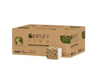 Carta igienica interfogliata Simplify - goffratura wave - 15 gr - Papernet - pacco da 224 strappi