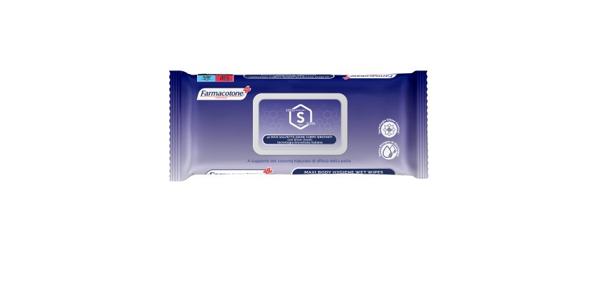 Salviette maxi igiene corpo Silver Asset - idratanti - Farmacotone - conf. 40 pezzi