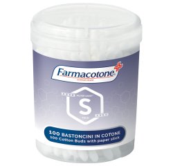 Bastoncini cotonati Silver Asset - in barattolo - Farmacotone - conf. 100 pezzi
