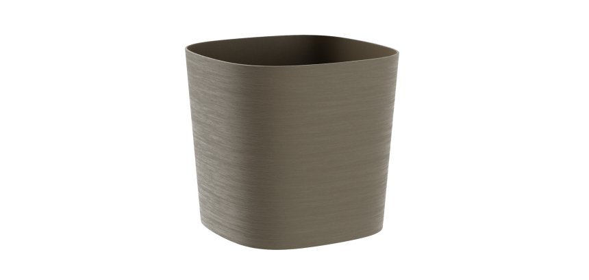 Vaso quadrato Capri - 13 L - sabbia - TeraPlast