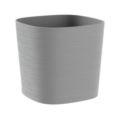Vaso quadrato Capri - 26 L - grigio nebbia - TeraPlast