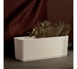 Vaso rettangolare Sinai Dot - 131 L - sabbia - TeraPlast