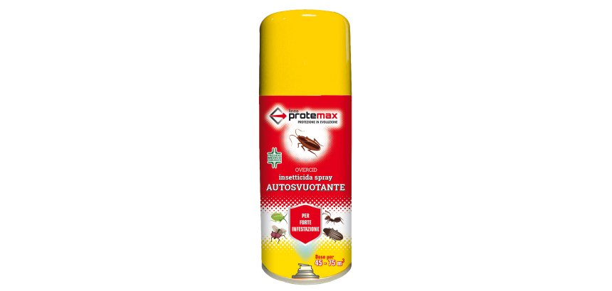 Insetticida spray Overcid - bomboletta autosvuotante - 150 ml - Protemax