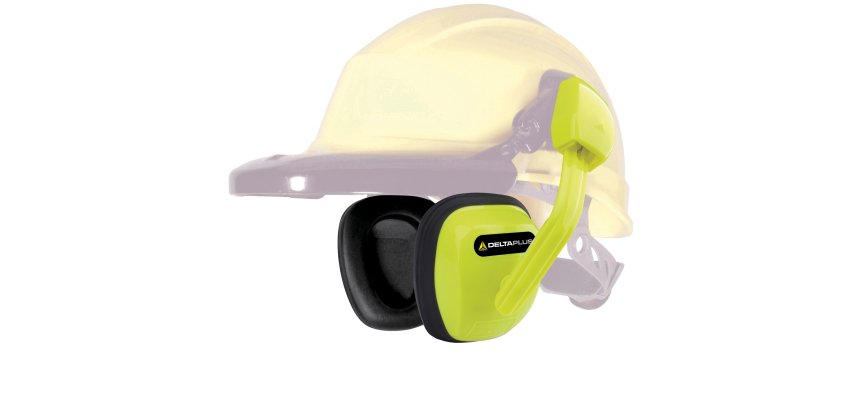 Cuffie antirumore Suzuka2 - per elmetti - giallo fluo - Deltaplus