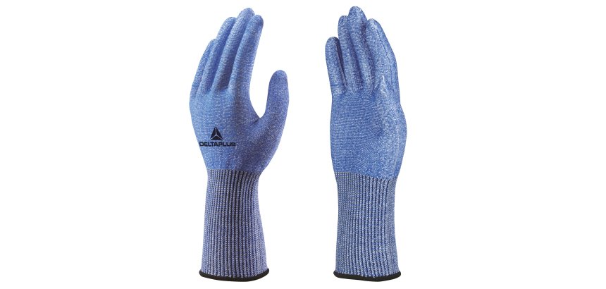 Guanti antitaglio B Deltaplus VenicutB00 Flash, blu/bianco