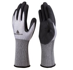 Guanti da lavoro Deltaplus Venicut01 in schiuma di nitrile, grigio/nero