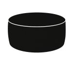 Pouf Ottoman - 23 x 53 cm - nero - King Collection