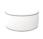 Pouf Ottoman - 23 x 53 cm - bianco - King Collection