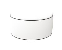 Pouf Ottoman - 23 x 53 cm - bianco - King Collection