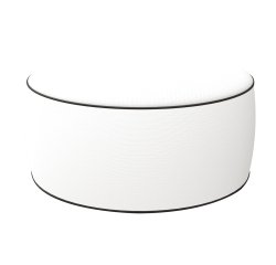 Pouf Ottoman - 23 x 53 cm - bianco - King Collection