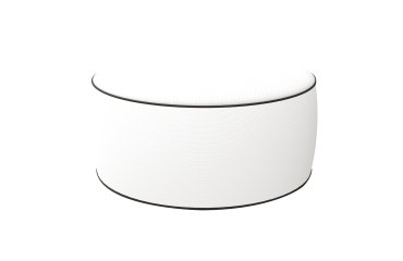 Pouf Ottoman - 23 x 53 cm - bianco - King Collection
