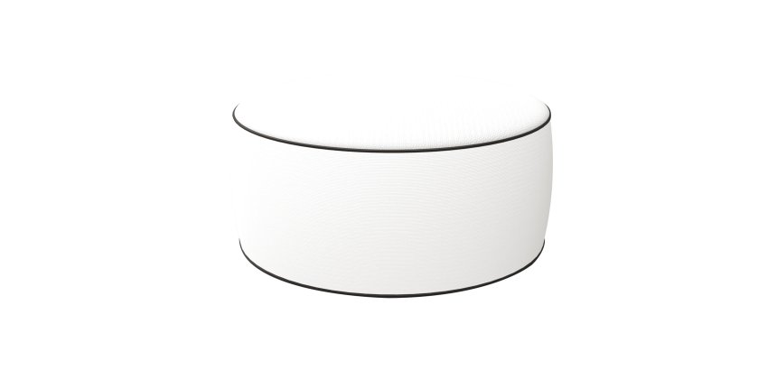Pouf Ottoman - 23 x 53 cm - bianco - King Collection