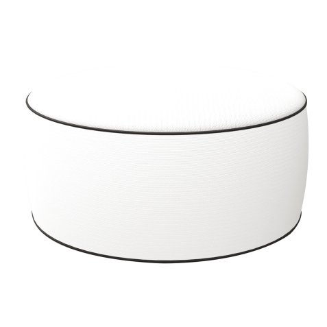 Pouf Ottoman - 23 x 53 cm - bianco - King Collection