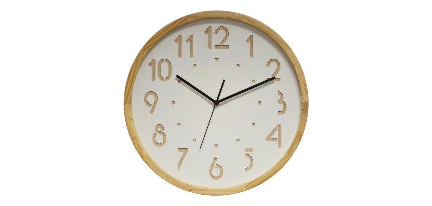 Orologio da parete Oslo - diametro 41 cm - legno/bianco - Cep