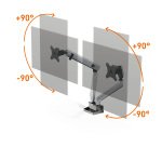 Braccio porta monitor Select Plus 5097-23 - per 2 monitor - Durable